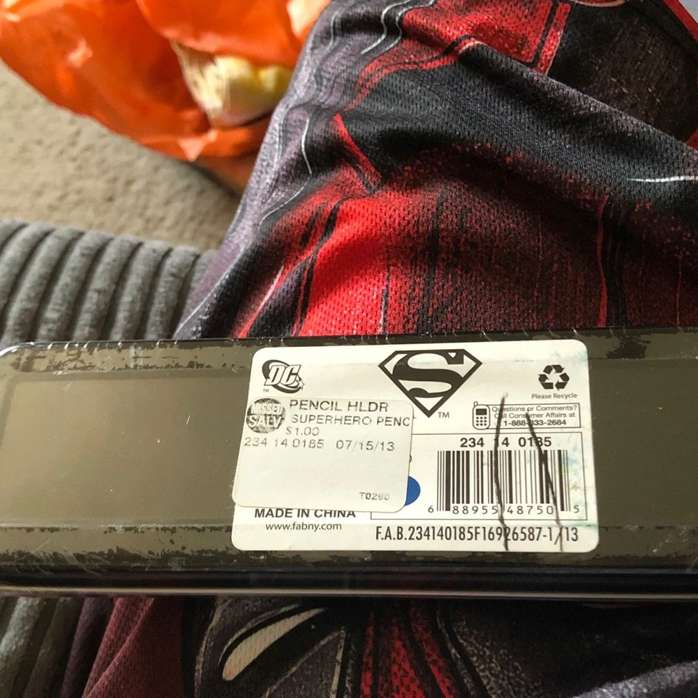 DC Black Superman Logo Tin Pencil Holder